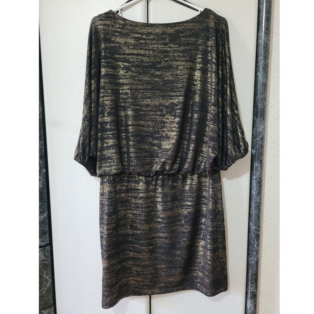Women's Blouson Dress, 3/4 Sleeve, Drop Waist, AGB, size 6 - Picture 3 of 7